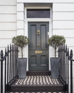  spray painting front door